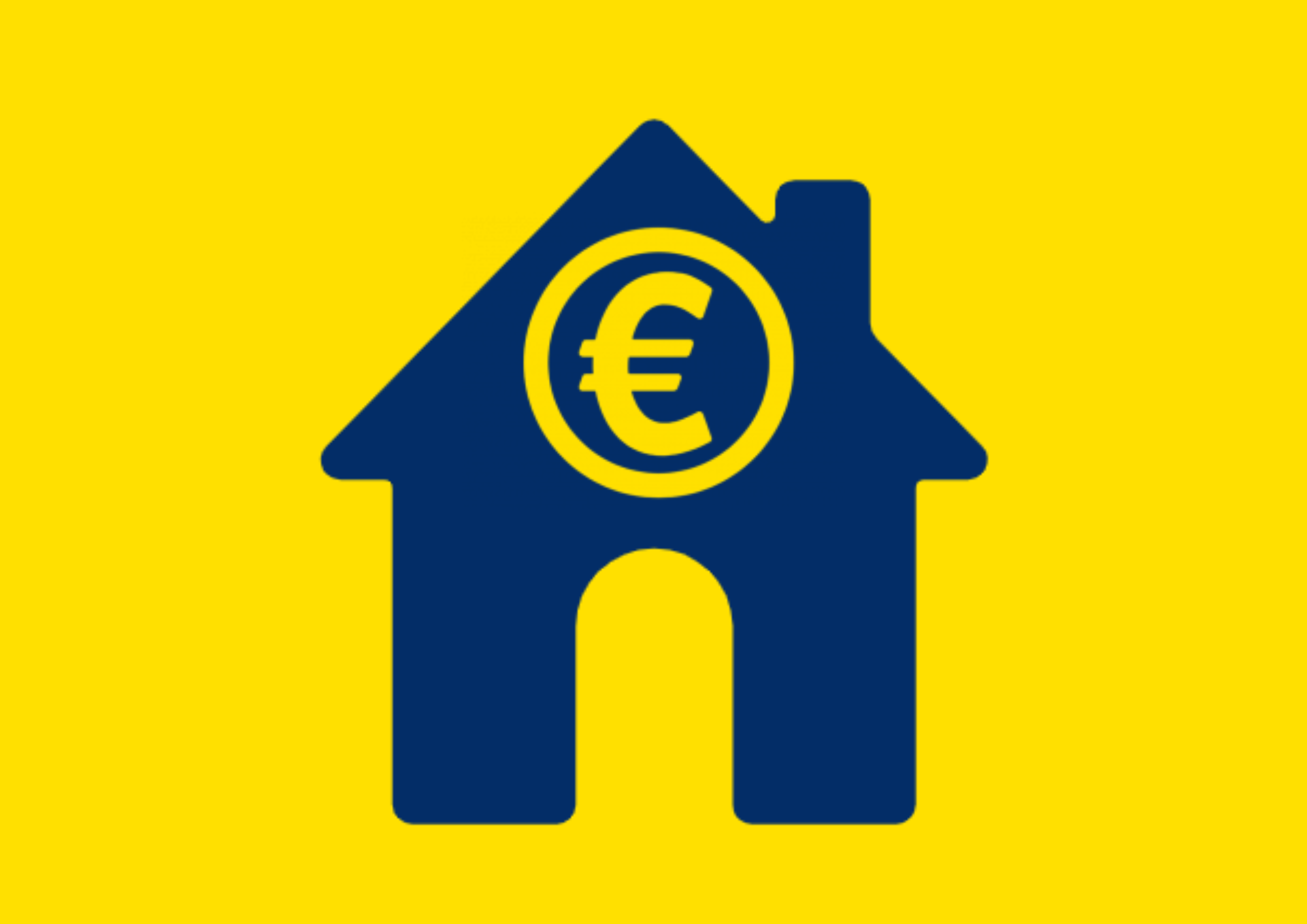 Bild mit einem Haus und einem Euro zeichen